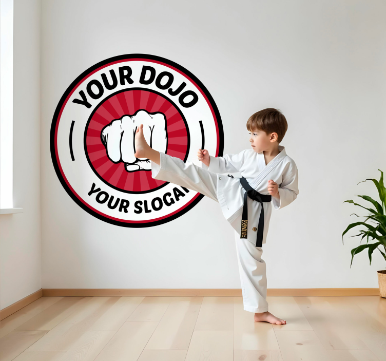 Adesivo murale sport emblema delle arti marziali - TenStickers