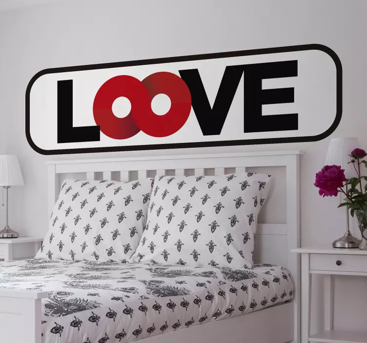 Adesivo testata letto affetto - TenStickers