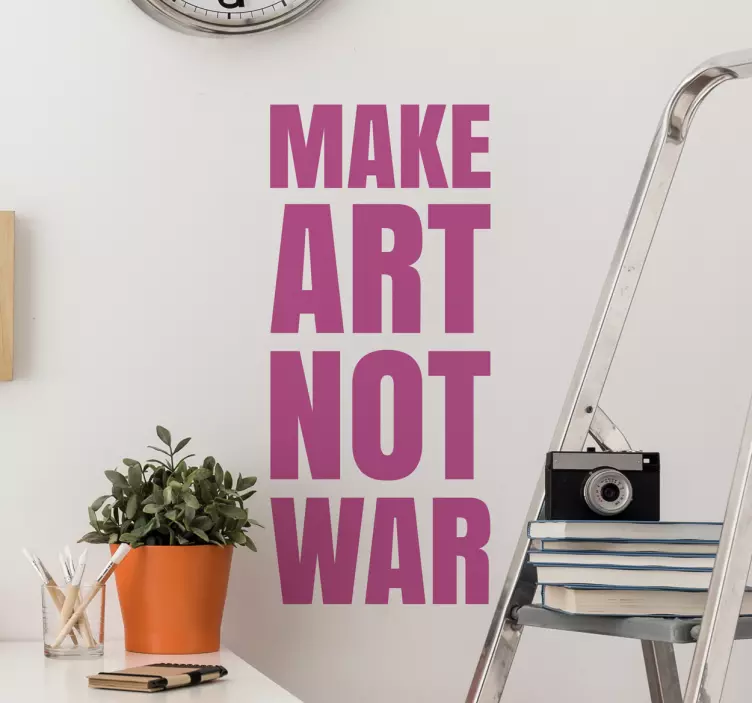 Adesivo testo make art not war - TenStickers