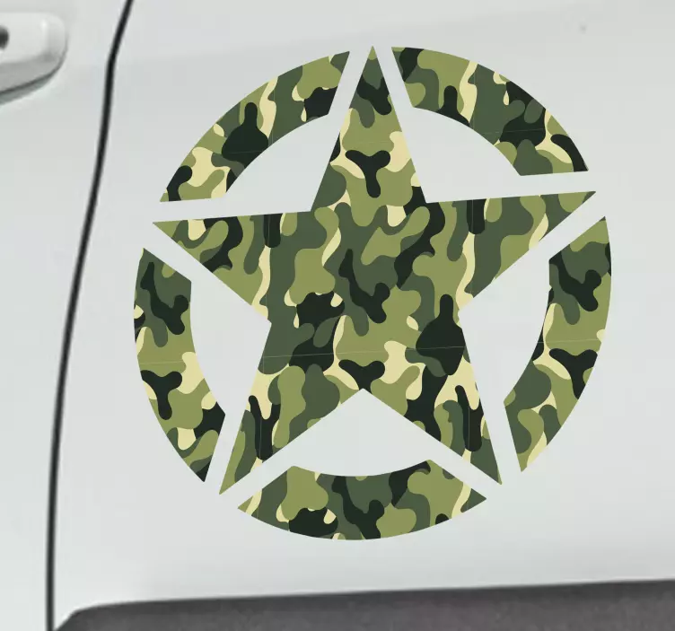 Sticker adesivo per veicolo stella militare - TenStickers
