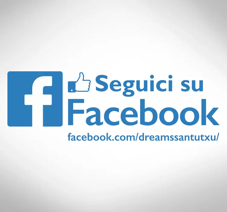 Adesivo vetrina Facebook personalizzabile - TenStickers