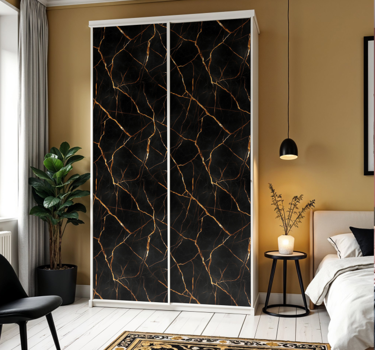 Carta adesiva per mobile marmo nero - TenStickers