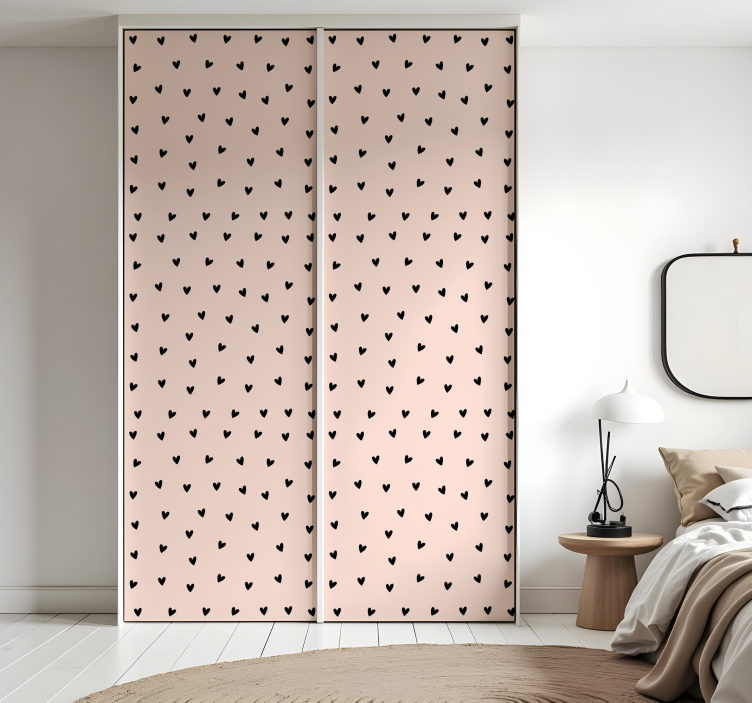 Carta adesiva per mobile motivo a cuore nero - TenStickers