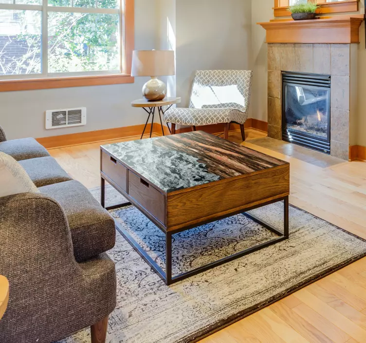 Carta adesiva per mobile legna da ardere e pietra - TenStickers