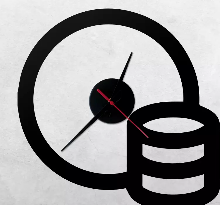 Orologio adesivo disegno monocromatico con monete - TenStickers