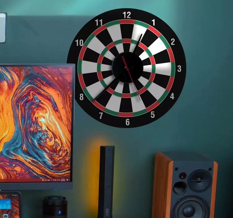 Orologio adesivo da parete bersaglio per freccette - TenStickers