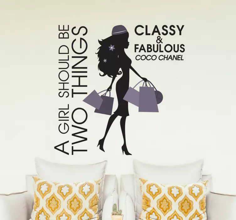 Adesivo muro classy girl - TenStickers