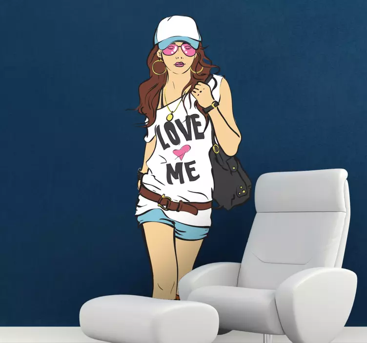 Adesivo muro fashion girl - TenStickers