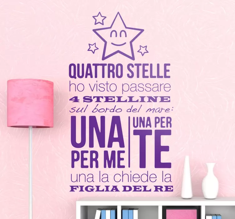 Adesivo muro filastrocca stelline - TenStickers