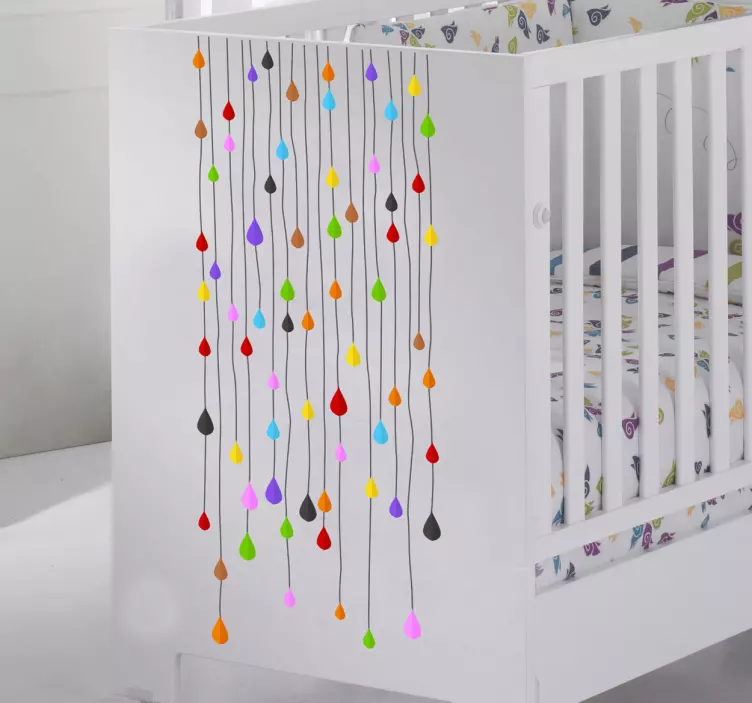 Sticker bambini fili gocce color - TenStickers