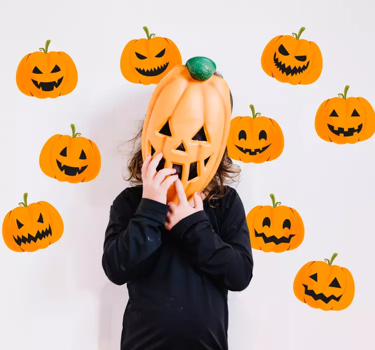 Sticker cameretta zucca halloween - TenStickers