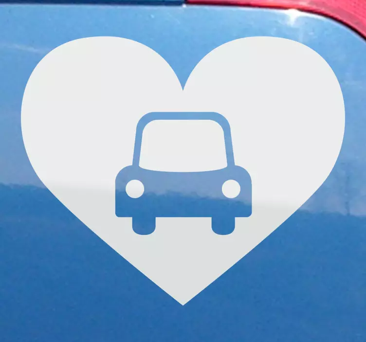 Sticker decorativo auto nel cuore - TenStickers