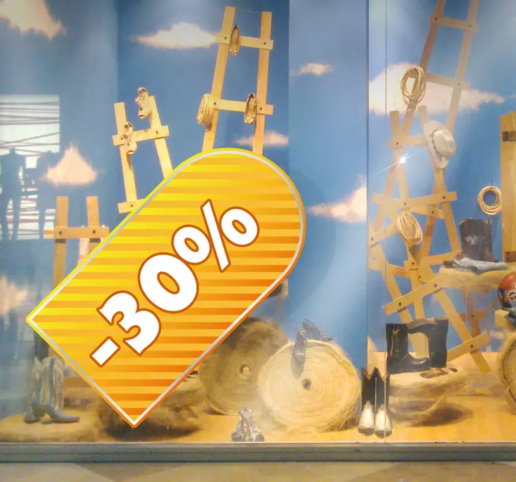 Sticker decorativo banner a righe 1 - TenStickers