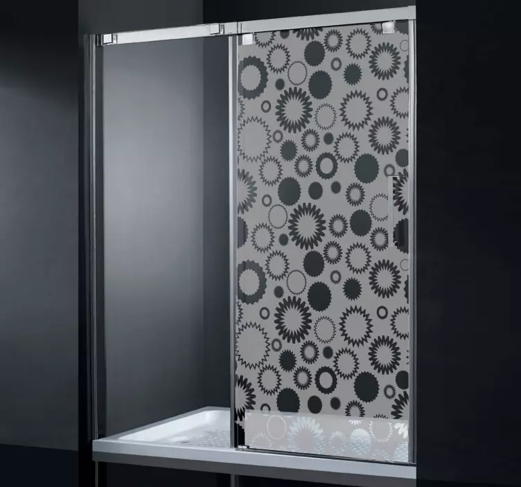 Sticker decorativo box doccia floreale - TenStickers