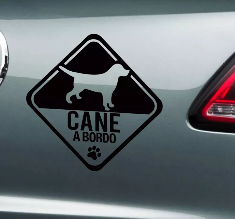 Sticker decorativo cane a bordo invertito - TenStickers