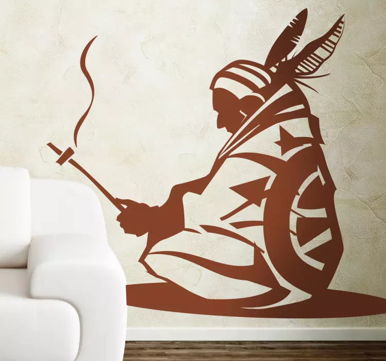 Sticker decorativo capo indiano - TenStickers