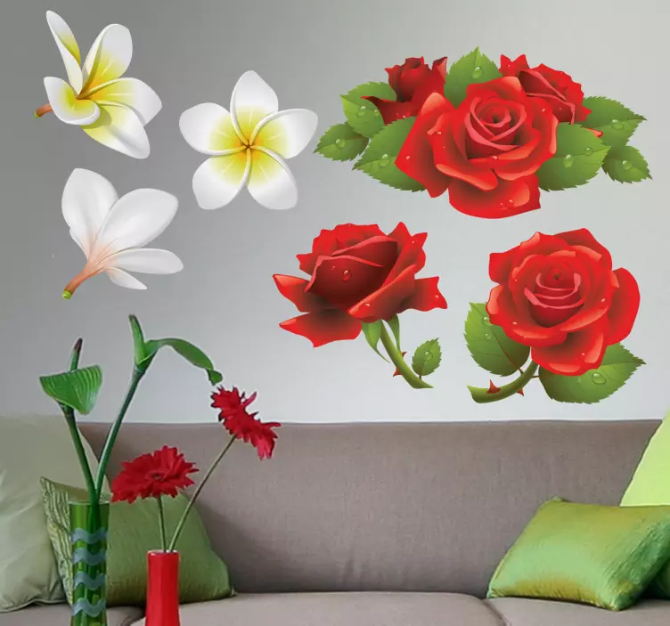 Sticker decorativo collezione fiori - TenStickers