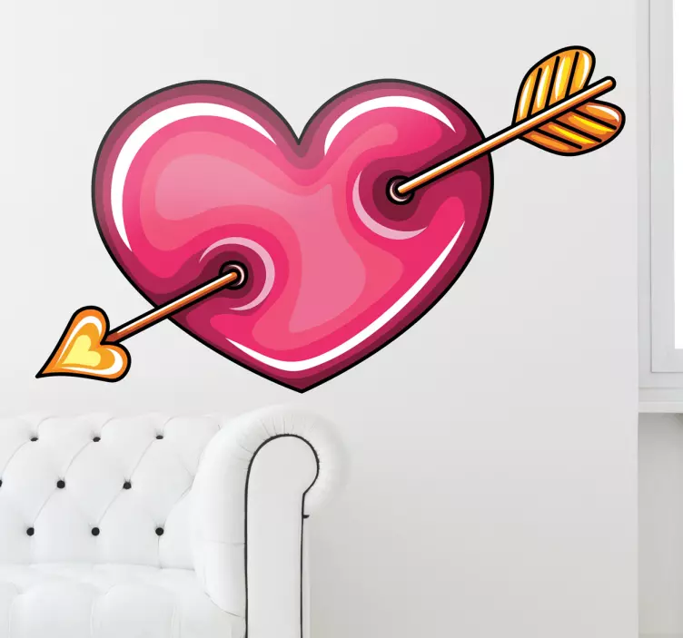 Sticker decorativo cuore di Cupido - TenStickers