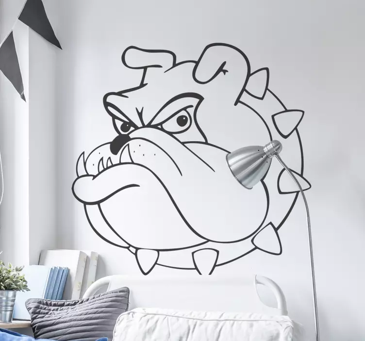 Sticker decorativo disegno bulldog - TenStickers