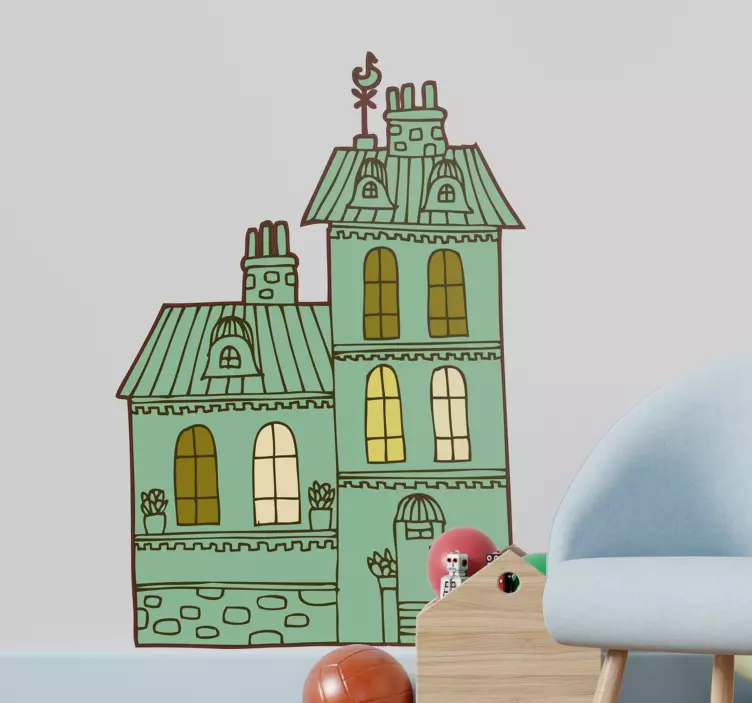 Sticker decorativo disegno edificio 3 - TenStickers