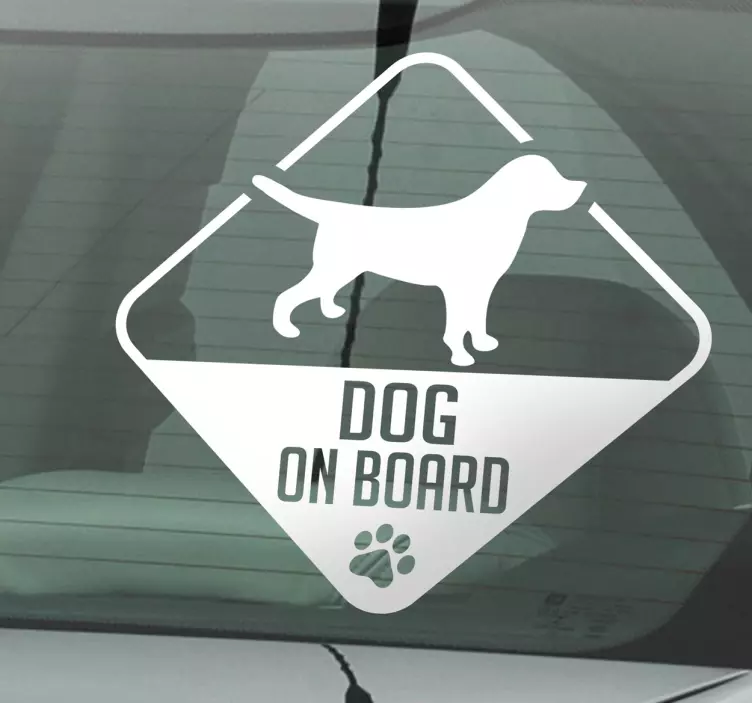 Sticker decorativo dog on board - TenStickers