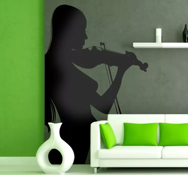 Sticker decorativo donna con violino - TenStickers