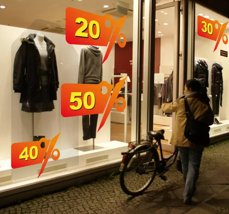 Sticker decorativo etichette sconto - TenStickers