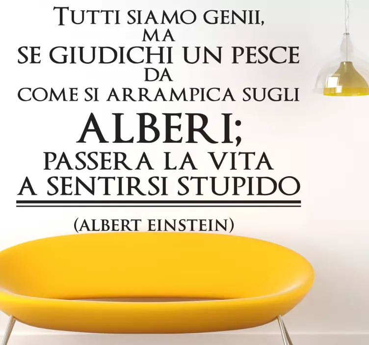 Sticker decorativo frase Albert Einstein - TenStickers