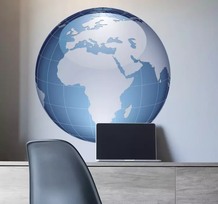 Sticker decorativo globo Europa e Africa - TenStickers