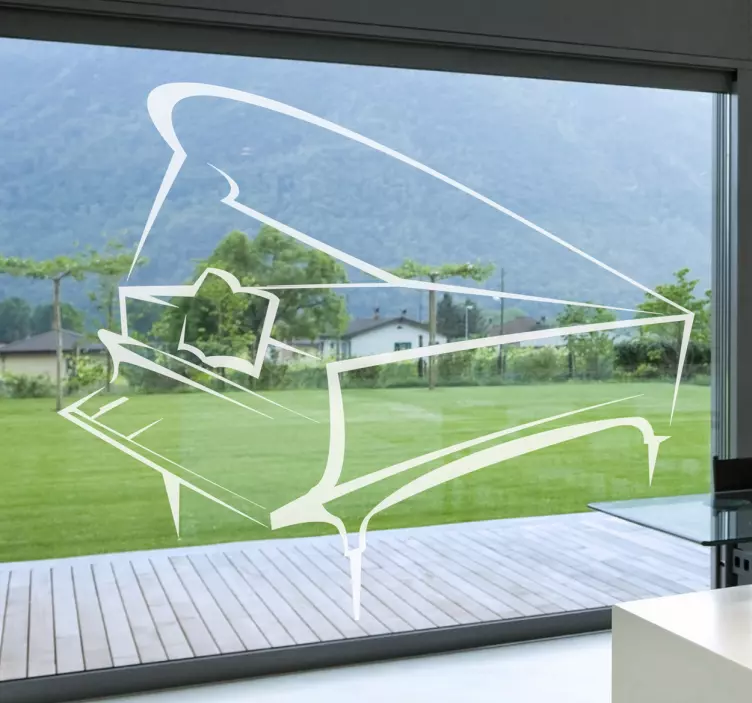 Sticker decorativo illustrazione pianoforte - TenStickers