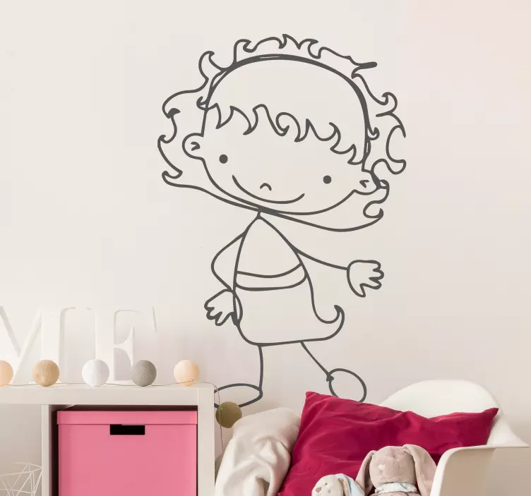 Sticker decorativo infantile bimba 40 - TenStickers