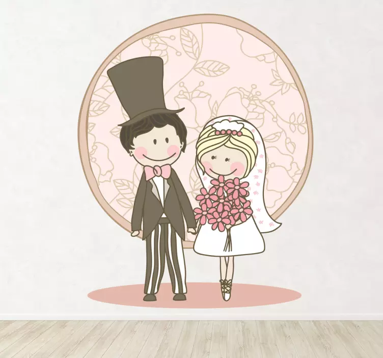 Sticker decorativo just married - TenStickers