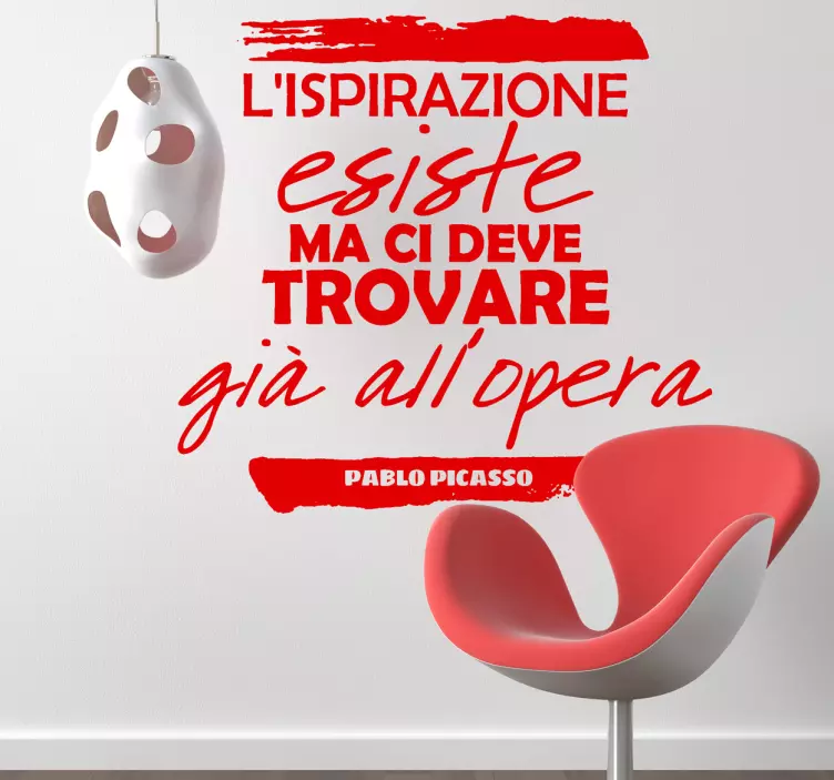 Sticker decorativo l'ispirazione - TenStickers