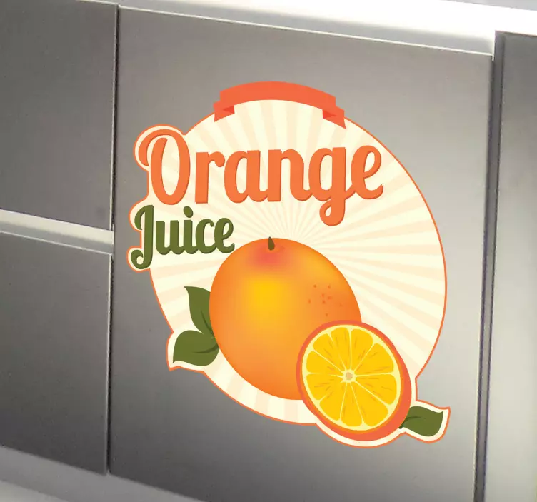 Sticker decorativo logo orange juice - TenStickers