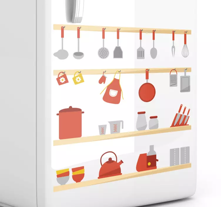 Sticker decorativo mensole utensili - TenStickers