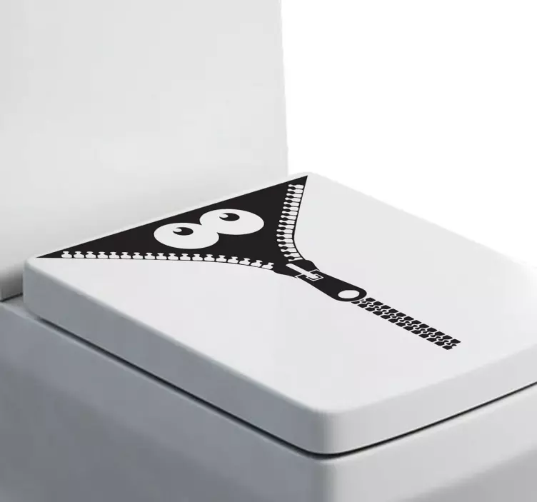 Sticker decorativo mostro cerniera - TenStickers