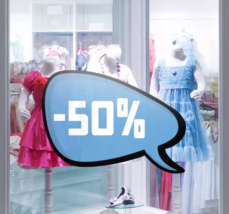 Sticker personalizzabile offerta blu - TenStickers