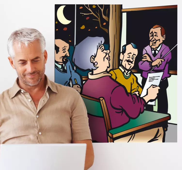 Sticker decorativo serali terza età - TenStickers