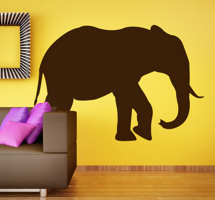 Sticker decorativo silhouette elefante - TenStickers