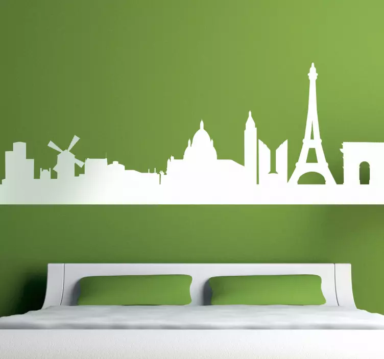 Sticker decorativo silhouette Parigi - TenStickers