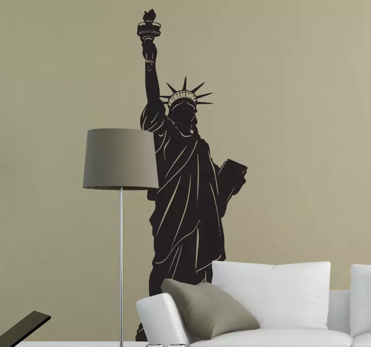 Sticker decorativo silhouette Statue Liberty - TenStickers