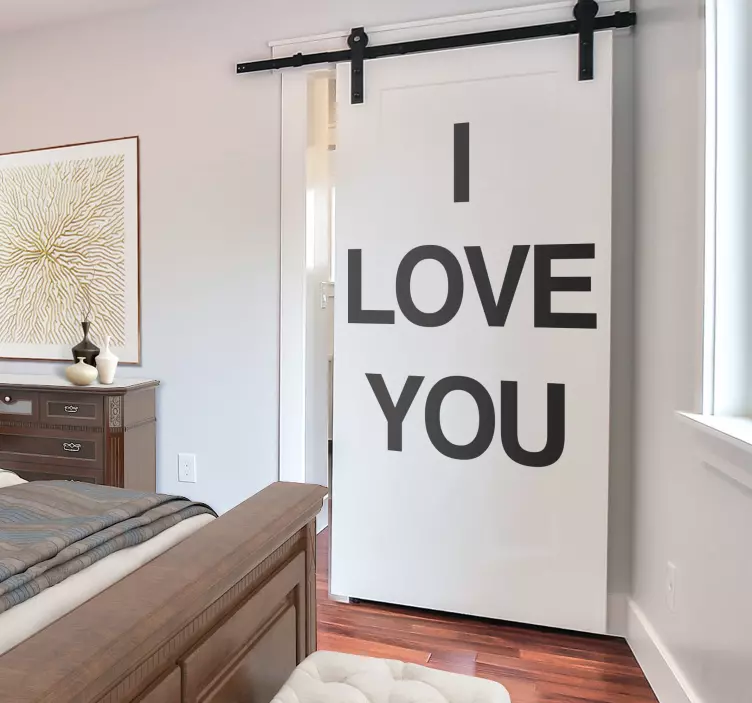 Sticker decorativo testo I love you - TenStickers