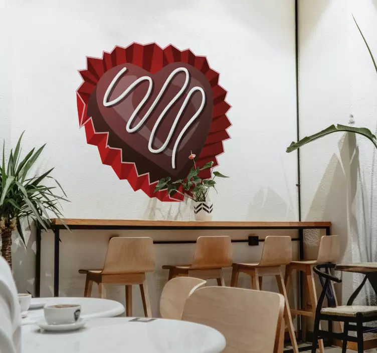 Sticker decorativo torta San Valentino - TenStickers