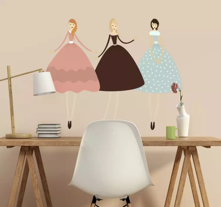 Sticker decorativo trio chic - TenStickers