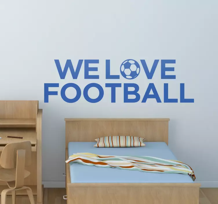 Sticker decorativo we love football - TenStickers