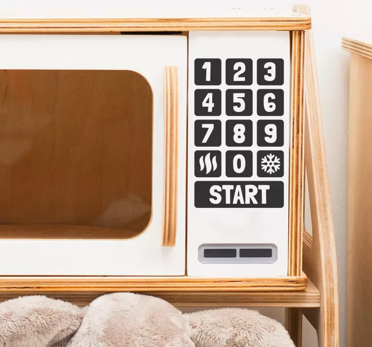 Adesivi giocattoli pulsanti giocattolo per microonde - TenStickers