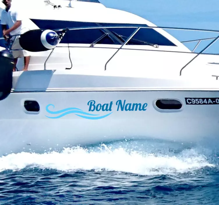 Adesivo murale mare adesivo del nome della barca personalizzata o - TenStickers