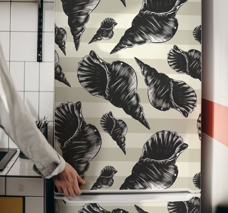 Adesivo per frigo modelli di conchiglie illustrativi - TenStickers