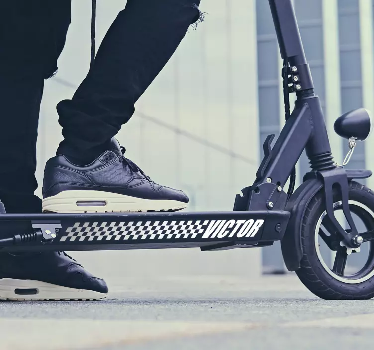 Adesivi per monopattino patinete bandera corsa - TenStickers