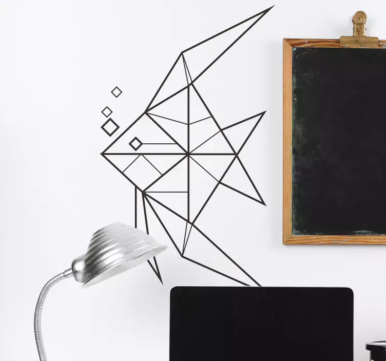 Sticker pesce origami in 3D - TenStickers